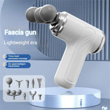 9-in-1 Three-Headed Fascia Gun Massager | Portable Deep Tissue Body Massager