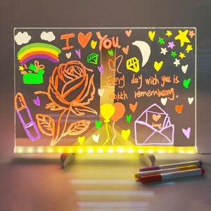Acrylic LED Writing Message Board with 7 Colors