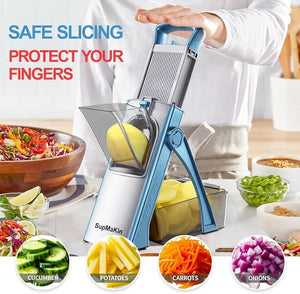 Heavy Duty Mandoline Vegetable Slicer | Adjustable Multi-Function Kitchen Food Cutter