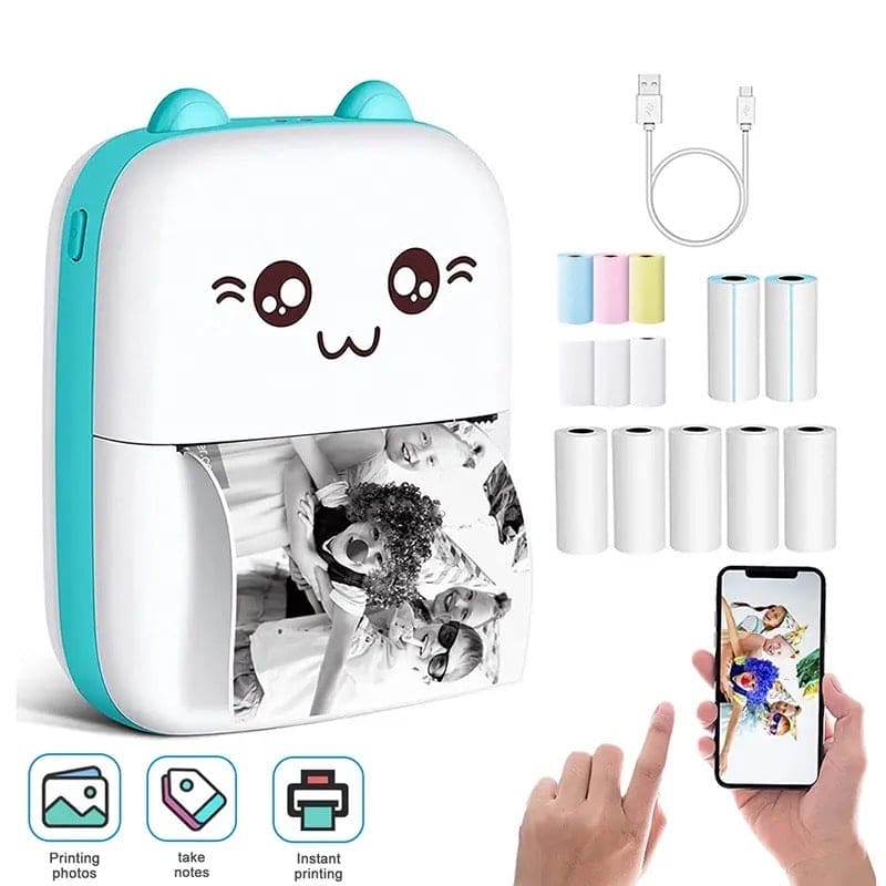 Meow Pocket Printer – Wireless Mini Thermal Printer | Inkless Bluetooth Printer for Notes, Labels & Photos (Android & iOS)