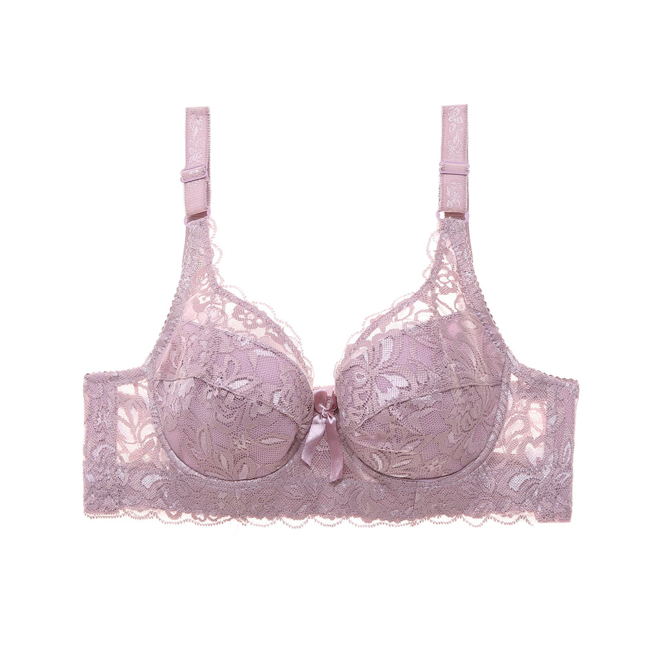 Bigger Bust Bra - Yellow Lace Design for Enhanced Support and Style Women's Bridal Support Without Padding Full Coverage Underwi