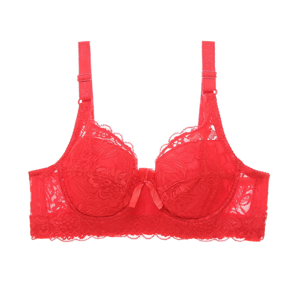 Bigger Bust Bra - Yellow Lace Design for Enhanced Support and Style Women's Bridal Support Without Padding Full Coverage Underwi