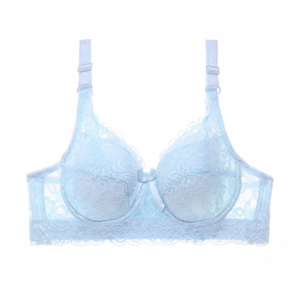 Bigger Bust Bra - Yellow Lace Design for Enhanced Support and Style Women's Bridal Support Without Padding Full Coverage Underwi