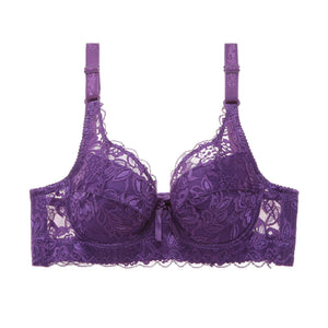 Bigger Bust Bra - Yellow Lace Design for Enhanced Support and Style Women's Bridal Support Without Padding Full Coverage Underwi