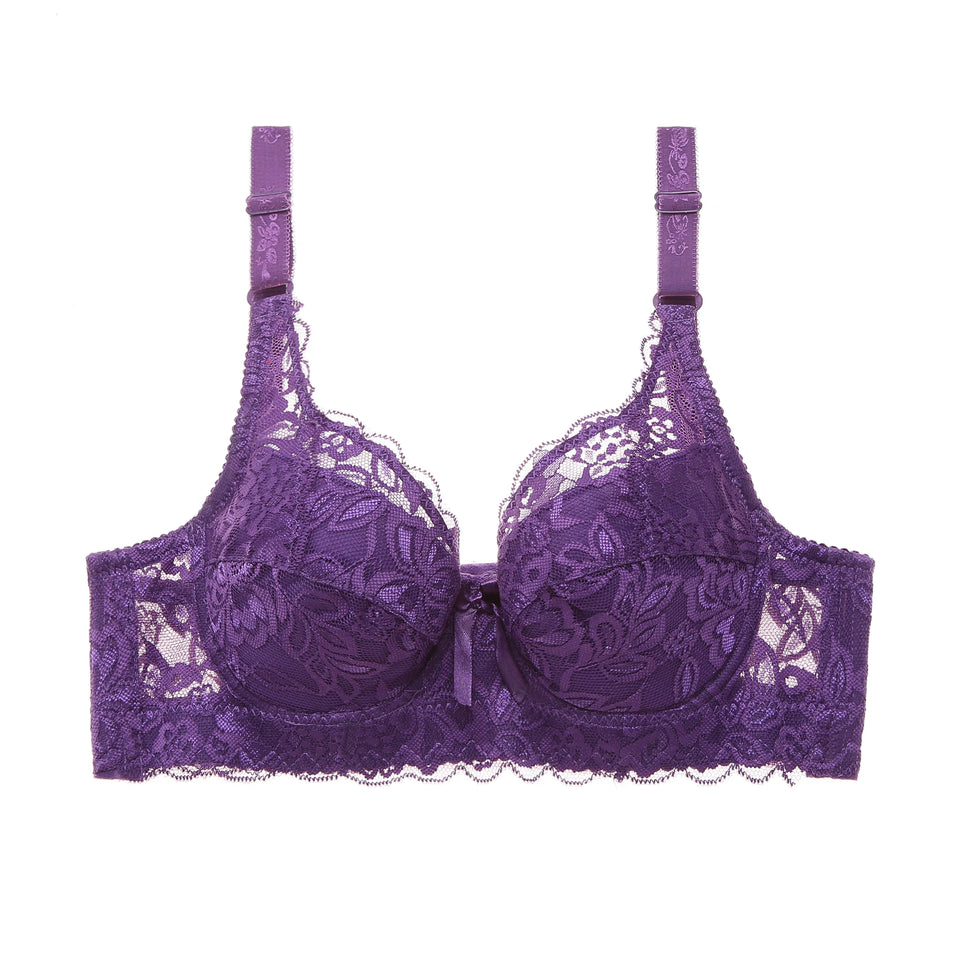 Bigger Bust Bra - Yellow Lace Design for Enhanced Support and Style Women's Bridal Support Without Padding Full Coverage Underwi