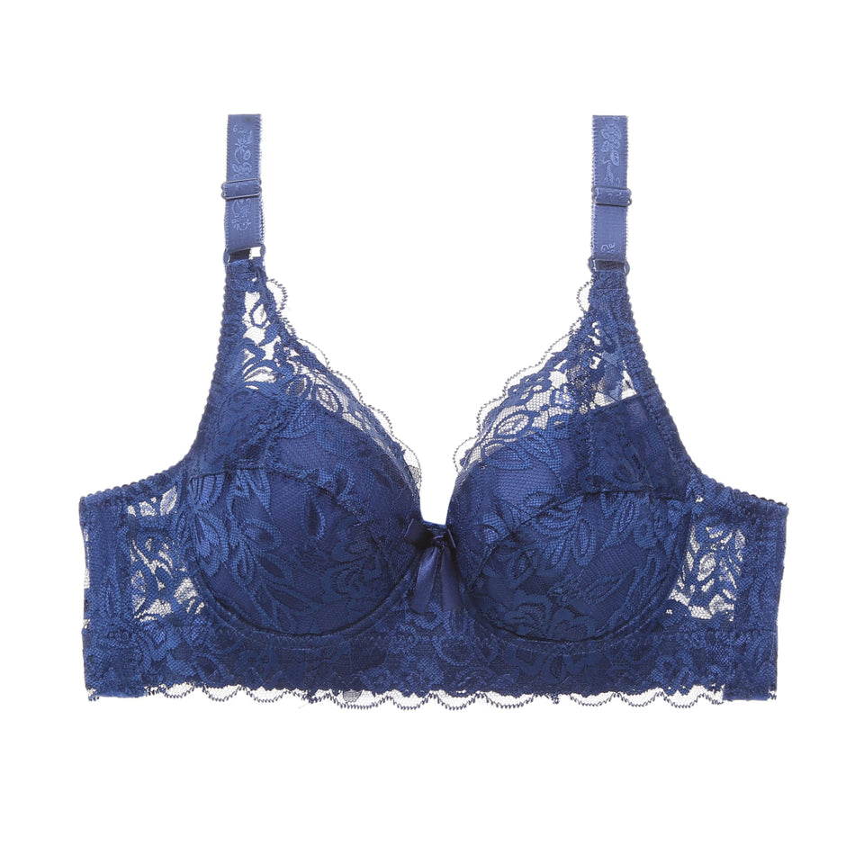 Bigger Bust Bra - Yellow Lace Design for Enhanced Support and Style Women's Bridal Support Without Padding Full Coverage Underwi
