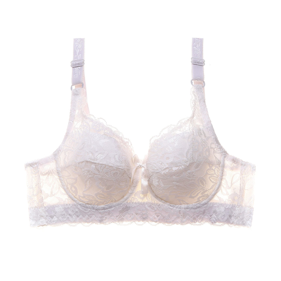 Bigger Bust Bra - Yellow Lace Design for Enhanced Support and Style Women's Bridal Support Without Padding Full Coverage Underwi