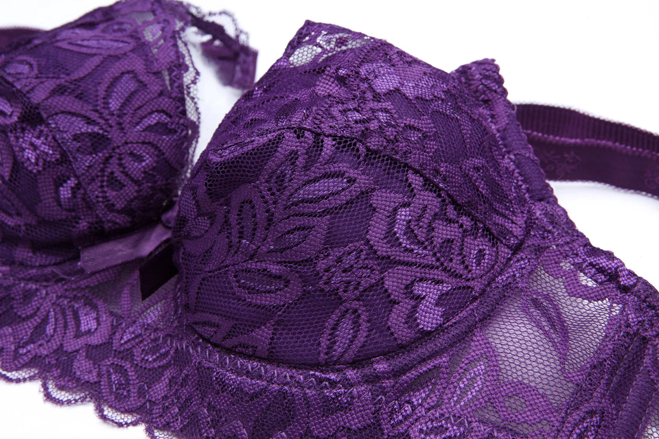 Bigger Bust Bra - Yellow Lace Design for Enhanced Support and Style Women's Bridal Support Without Padding Full Coverage Underwi