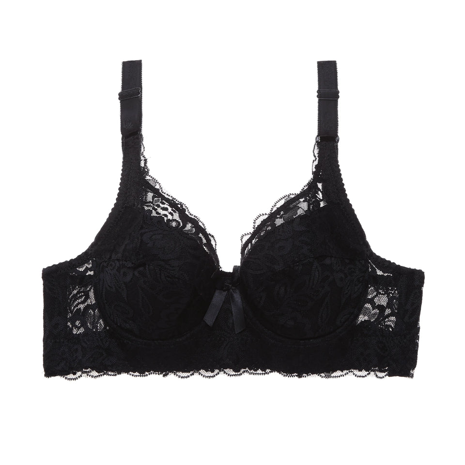 Bigger Bust Bra - Yellow Lace Design for Enhanced Support and Style Women's Bridal Support Without Padding Full Coverage Underwi
