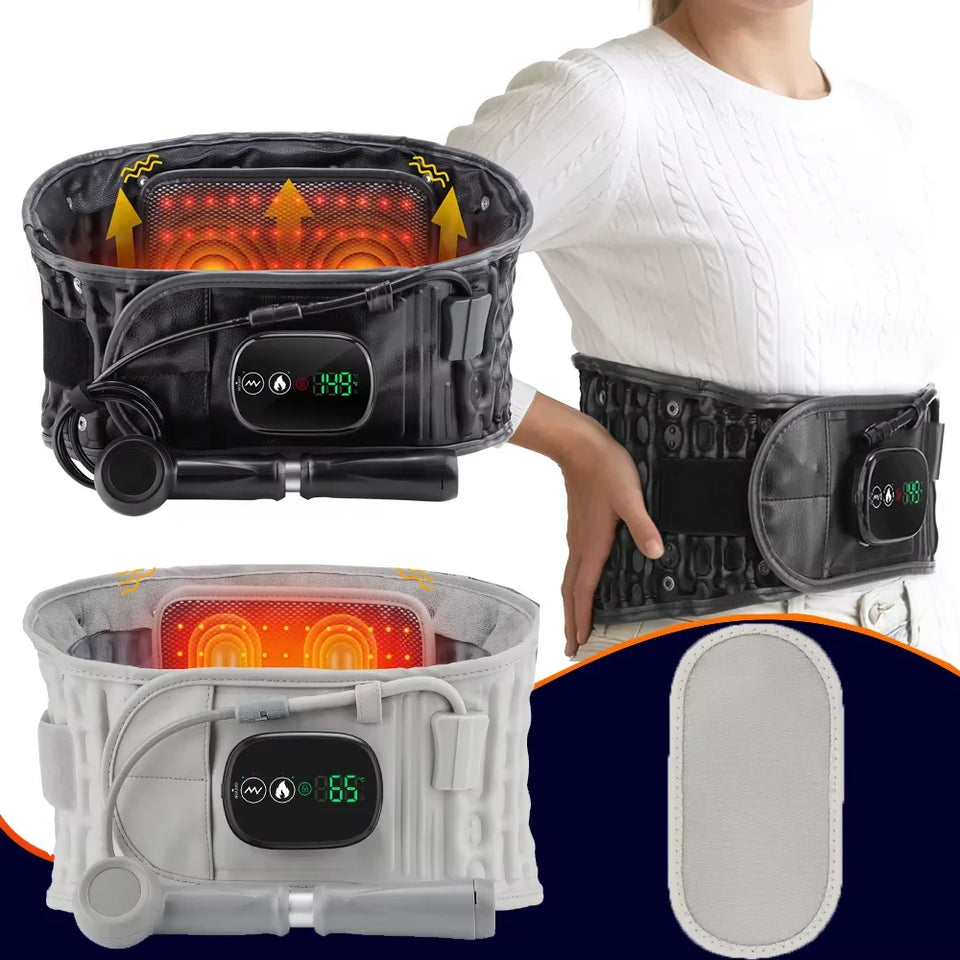 Electric Waist Belt Massage Machine with 3 Levels Vibration And Hot Compress Lumbar Support Brace for Muscle Relaxation