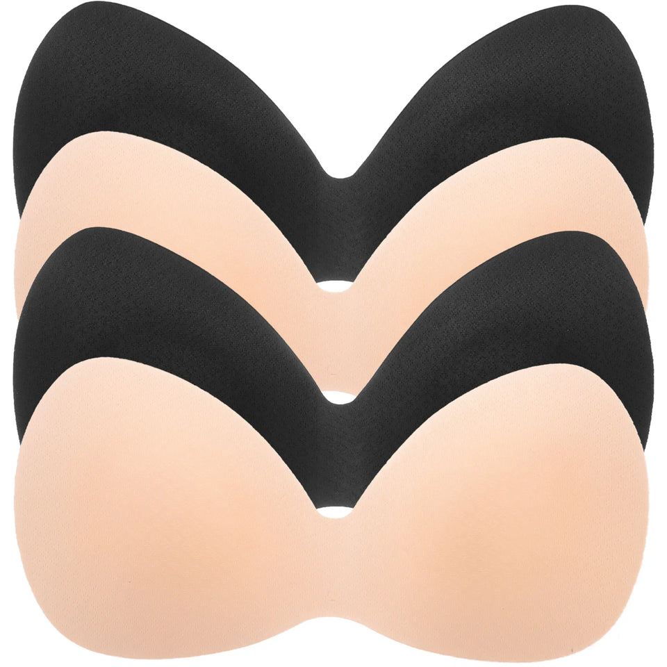4Pcs One-Piece Bra Pads Inserts Pushup Bra Pads Sports Bra Removable Bra Pads Integrated Bra Pads Sports Bras Insert Pads Sports