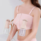Maternity Bra Hands Free Pumping Bra Adjustable Cotton Breast Pump Bra No Steel Ring Nursing Bra for Breast Pump