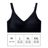 Women'S Seamless Bra Women'S Thin Jelly Colored Soft Bra Wireless Bra Comfortable Bra Deep V-Neck