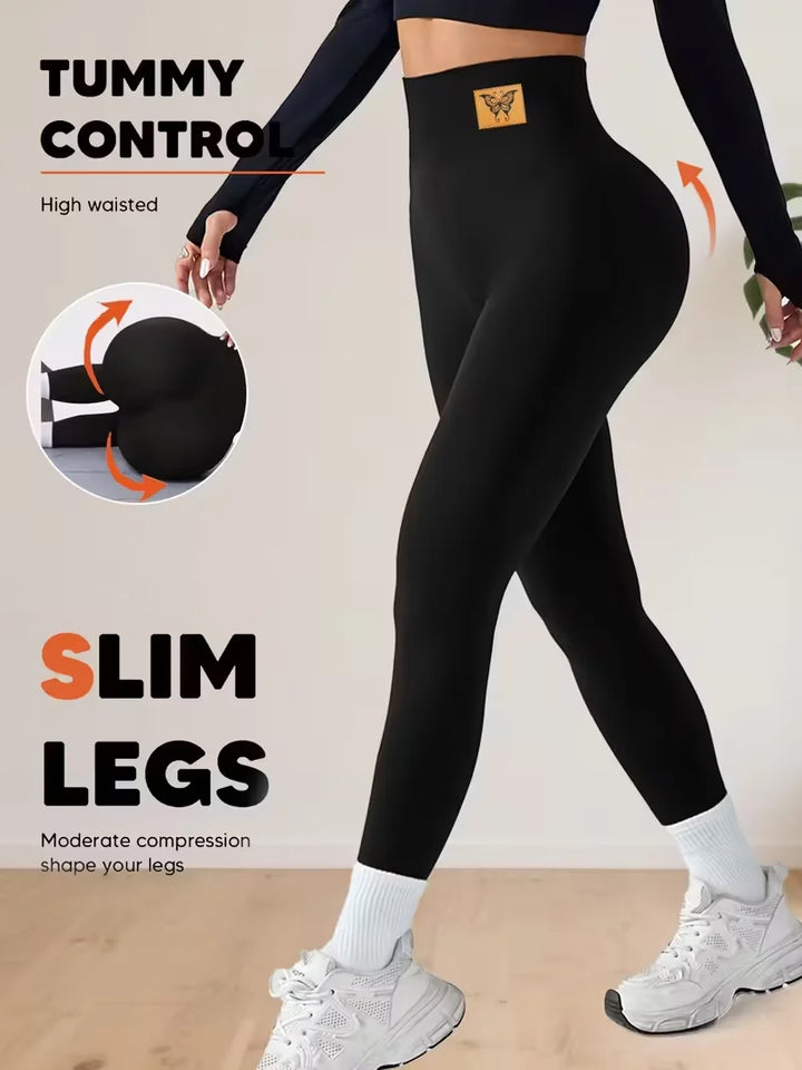 High Waisted Leggings For Women Abdominal Control And Buttock Lifting Tight Pants Yoga Trouser Suitable For Fitness And Exercise