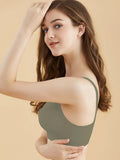 Women'S Seamless Bra Women'S Thin Jelly Colored Soft Bra Wireless Bra Comfortable Bra Deep V-Neck