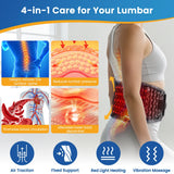 Electric Waist Belt Massage Machine with 3 Levels Vibration And Hot Compress Lumbar Support Brace for Muscle Relaxation