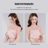 Maternity Bra Hands Free Pumping Bra Adjustable Cotton Breast Pump Bra No Steel Ring Nursing Bra for Breast Pump