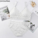 Sexy Lace Bra and Panty Set Push Up Bra Lace Panty Set Seamless Women's Underwear Panties