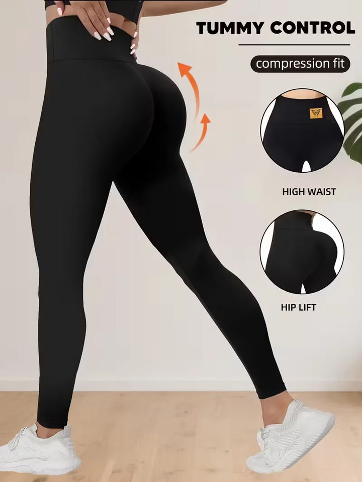 High Waisted Leggings For Women Abdominal Control And Buttock Lifting Tight Pants Yoga Trouser Suitable For Fitness And Exercise