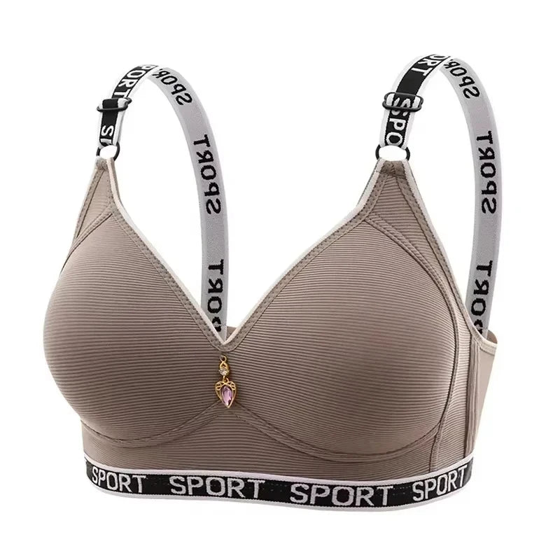 Bra For Women Women Large Underwear Women Without Steel Ring on The Support Sports Back Bra Close Anti-sagging Adjustment Bra