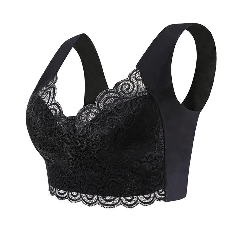 Bras For Women Underwear Plus Size Bra M-5XL Wire Free Brassiere Summer Wireless Bralette Push Up Sexy Lace Bra With Padding