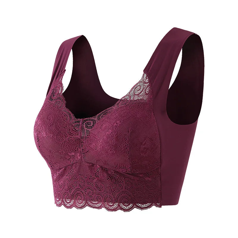 Bras For Women Underwear Plus Size Bra M-5XL Wire Free Brassiere Summer Wireless Bralette Push Up Sexy Lace Bra With Padding