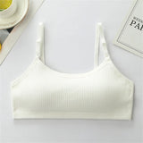 Children's Sports Bra Youth Sports Bra Girls' Training Bra Solid Color Adjustable Shoulder Strap Bra Anti Peeping Baby Bra