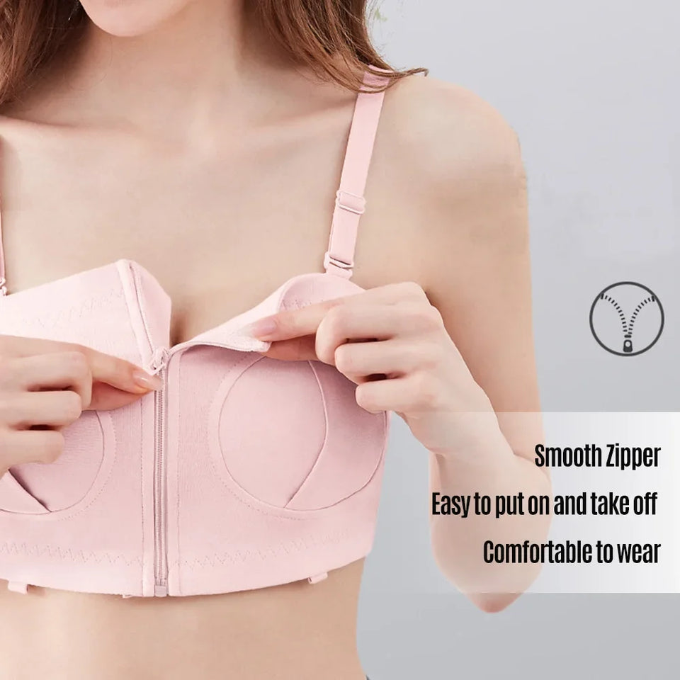 Maternity Bra Hands Free Pumping Bra Adjustable Cotton Breast Pump Bra No Steel Ring Nursing Bra for Breast Pump