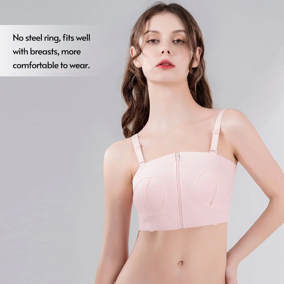 Maternity Bra Hands Free Pumping Bra Adjustable Cotton Breast Pump Bra No Steel Ring Nursing Bra for Breast Pump