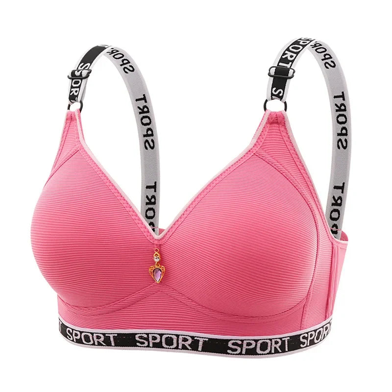 Bra For Women Women Large Underwear Women Without Steel Ring on The Support Sports Back Bra Close Anti-sagging Adjustment Bra