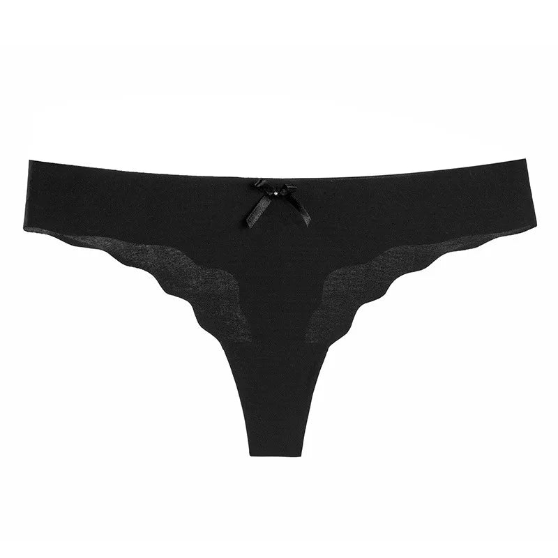 Animal Print Sexy Panty for Women Underwear Ice Silk Seamless Soft and Comfortable T Back Panty Thongs