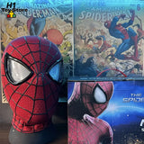 Spider-Man Auto-Touch Light Up Mask with Motorized Eyes & Ring Control 1:1 Scale Wearable Collectible for Cosplay