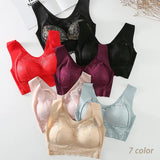 Bras For Women Underwear Plus Size Bra M-5XL Wire Free Brassiere Summer Wireless Bralette Push Up Sexy Lace Bra With Padding