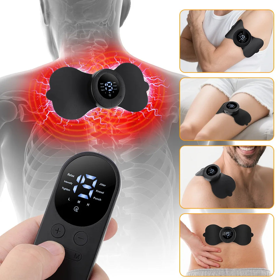 Heating Electric Muscle Stimulator Patch Microcurrent Pulse EMS Back Arm Leg Neck and Shoulder Massager Universal Massage Device