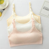 Children's Sports Bra Youth Sports Bra Girls' Training Bra Solid Color Adjustable Shoulder Strap Bra Anti Peeping Baby Bra