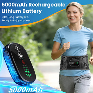 Electric Waist Belt Massage Machine with 3 Levels Vibration And Hot Compress Lumbar Support Brace for Muscle Relaxation