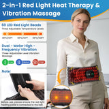 Electric Waist Belt Massage Machine with 3 Levels Vibration And Hot Compress Lumbar Support Brace for Muscle Relaxation