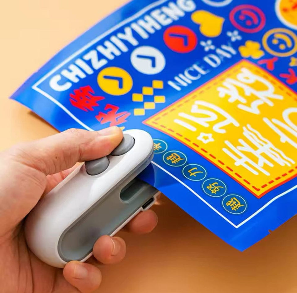 Rechargeable Mini Pocket Bag Sealer | Portable Heat Sealing Machine for Food Storage | USB Rechargeable