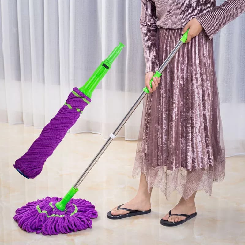 Twisted Squeezer Floor Cleaning Mop | Super Absorbent Self-Wringing Mop with Extendable Handle