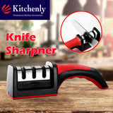 Professional 3-Stage Knife Sharpener | Multi-Function Diamond Kitchen Knife Sharpening Tool
