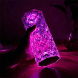 Crystal Lamp with 16 Colors – Touch & Remote Control Rechargeable LED Table Lamp | USB Rechargeable Night Light