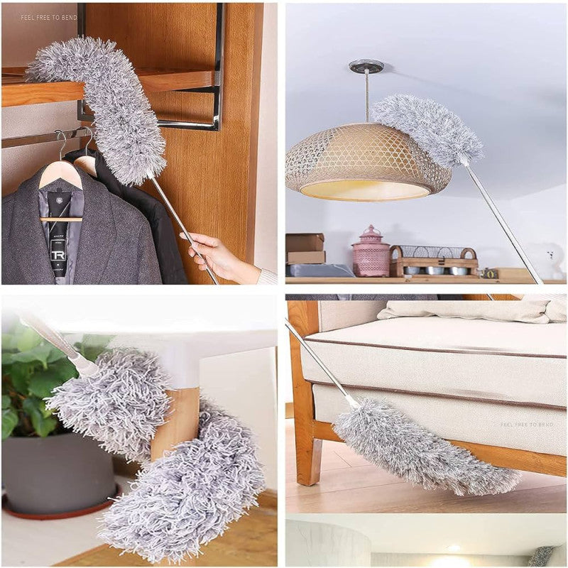 Flexible Microfiber Cleaning Duster with Extendable Rod