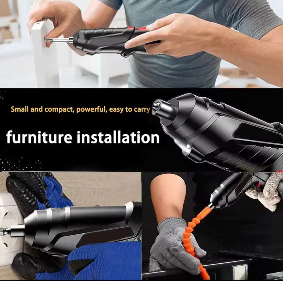 Rechargeable Cordless Screwdriver | Mini Electric Screwdriver Tool Set
