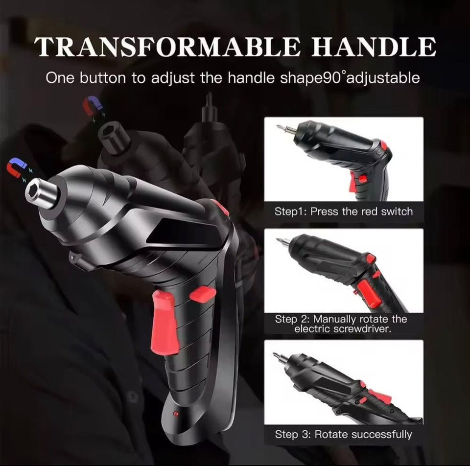 Rechargeable Cordless Screwdriver | Mini Electric Screwdriver Tool Set