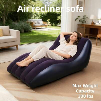 Inflatable Sofa Couch with Air Pump | Luxury Air Lounge Chair