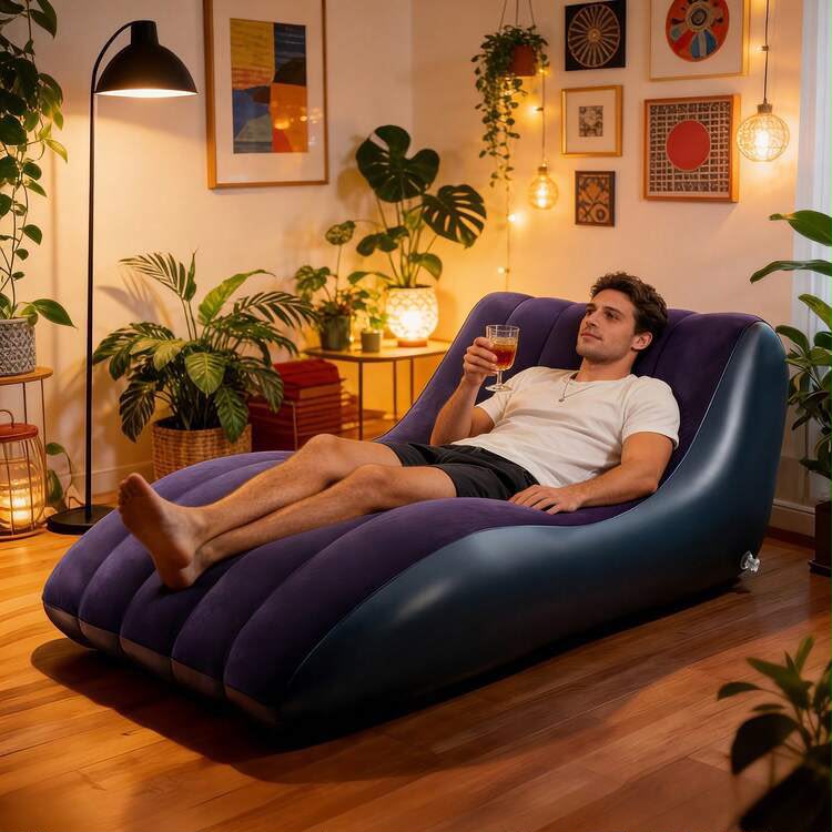 Inflatable Sofa Couch with Air Pump | Luxury Air Lounge Chair