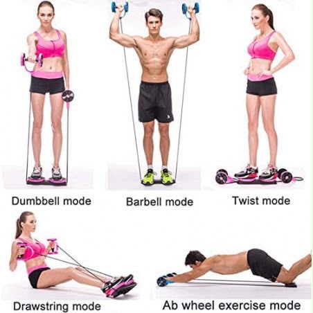 Multifunctional Abdominal Wheel Exercise Machine | 4-Wheel Ab Roller