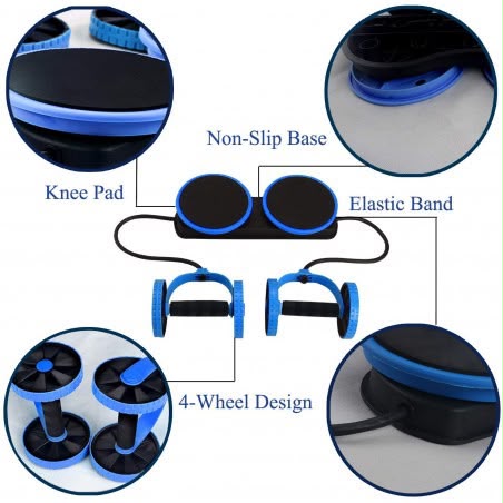 Multifunctional Abdominal Wheel Exercise Machine | 4-Wheel Ab Roller