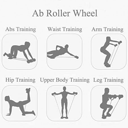 Multifunctional Abdominal Wheel Exercise Machine | 4-Wheel Ab Roller