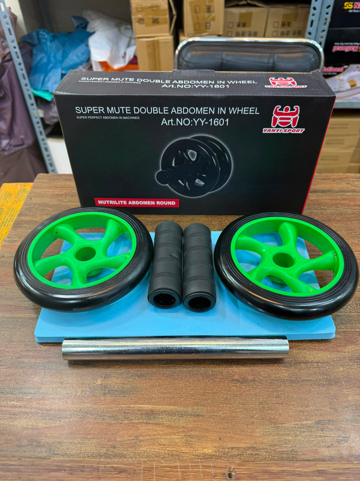Super Double Abdominal Wheel | Dual-Wheel Abs & Core Trainer